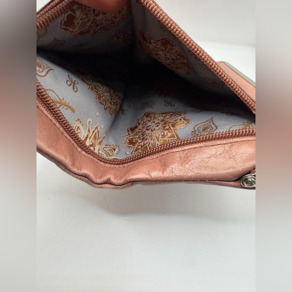 HOBO International Lauren clutch wallet pale pink leather vintage - Picture 6 of 10